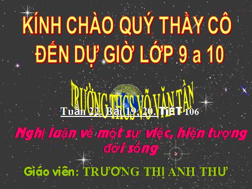 Bài 19. Nghị luận về một sự việc, hiện tượng đời sống