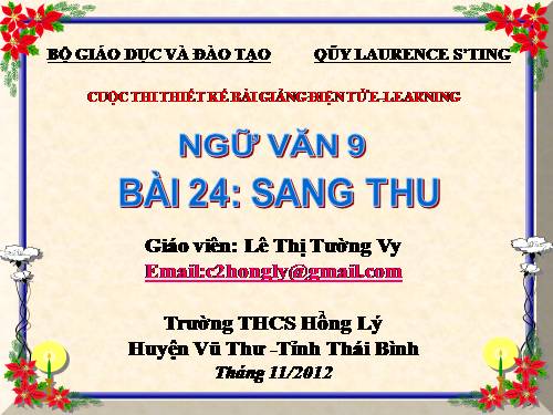 Bài 24. Sang thu
