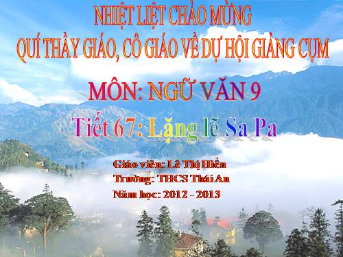 Bài 14. Lặng lẽ Sa Pa