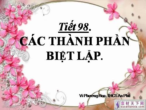 Bài 19. Các thành phần biệt lập