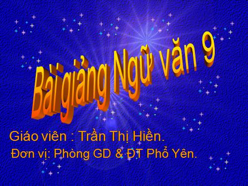 Bài 11. Bếp lửa