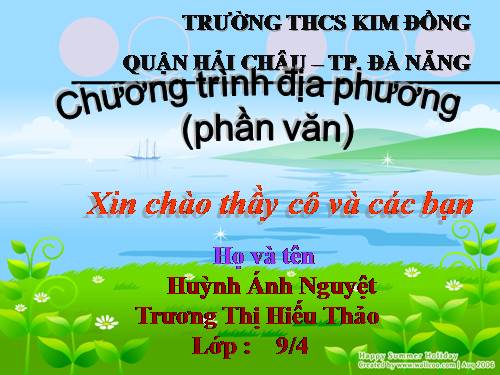 Bài 9. Chương trình địa phương (phần Văn)