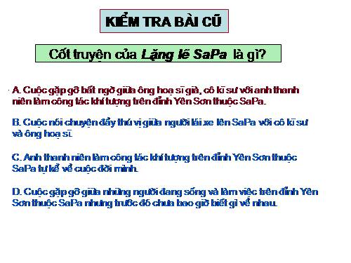 Bài 14. Lặng lẽ Sa Pa