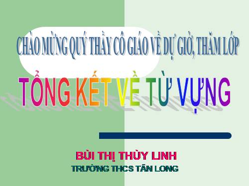 Bài 11. Tổng kết về từ vựng (Từ tượng thanh, tượng hình, một số phép tu từ từ vựng)