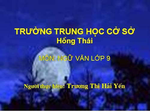 Bài 12. Ánh trăng