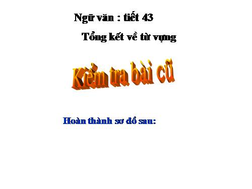 Bài 9. Tổng kết về từ vựng (Từ đơn, từ phức,... từ nhiều nghĩa; Từ đồng âm,... trường từ vựng)
