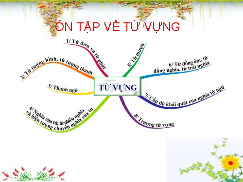 Bản đồ tư duy Ngữ Văn 9: Ôn tập về từ vựng