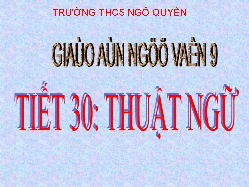 Bài 6. Thuật ngữ