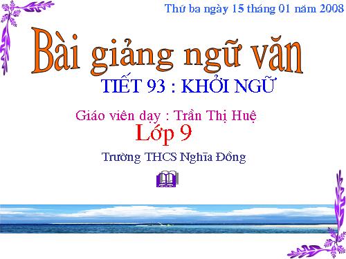 Bài 18. Khởi ngữ