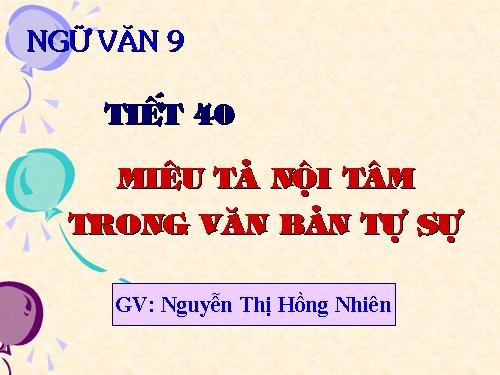 Bài 8. Miêu tả nội tâm trong văn bản tự sự