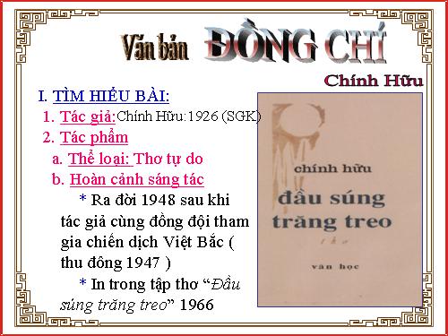 Bài 10. Đồng chí