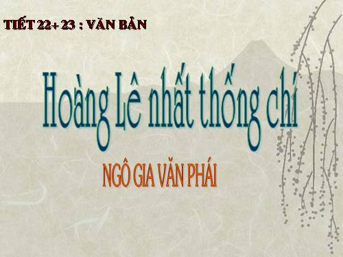 Bài 5. Hoàng Lê nhất thống chí - Hồi thứ mười bốn