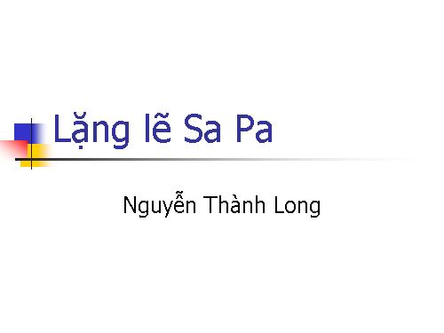 Bài 14. Lặng lẽ Sa Pa