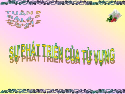 Bài 4. Sự phát triển của từ vựng