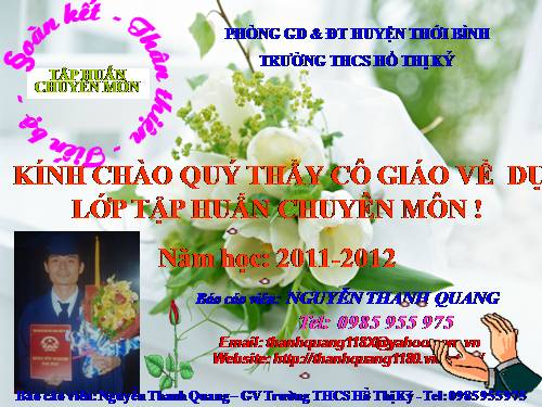 BÁO CÁO TẬP HUẤN CHUYÊN MÔN THCS HỒ THỊ KỶ 2012