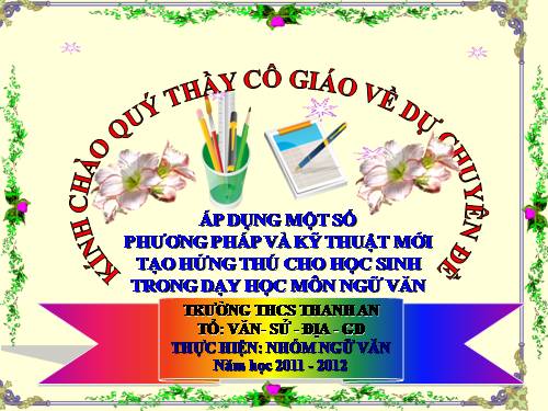 Chuyên đề tổ Văn THCS Thanh An 2011-2012