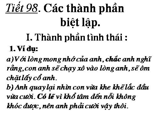 Bài 19. Các thành phần biệt lập