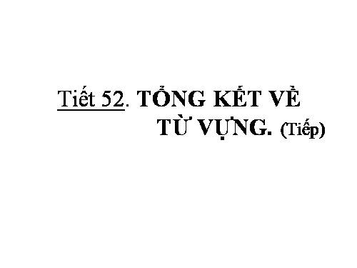 Bài 11. Tổng kết về từ vựng (Từ tượng thanh, tượng hình, một số phép tu từ từ vựng)