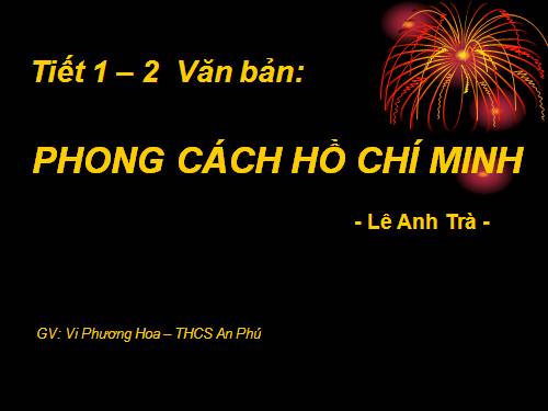Bài 1. Phong cách Hồ Chí Minh