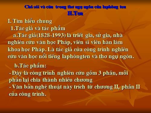 Bài 21. Chó sói và cừu trong thơ ngụ ngôn của La Phông-ten