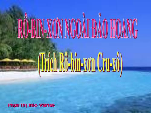 Bài 29. Rô-bin-xơn ngoài đảo hoang