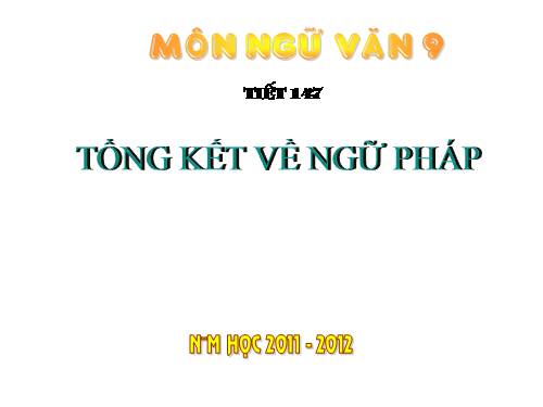 Bài 29. Tổng kết về ngữ pháp