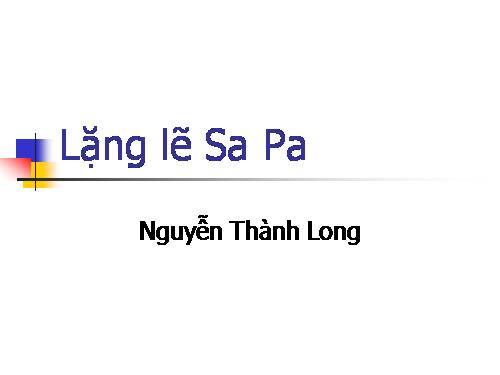 Bài 14. Lặng lẽ Sa Pa