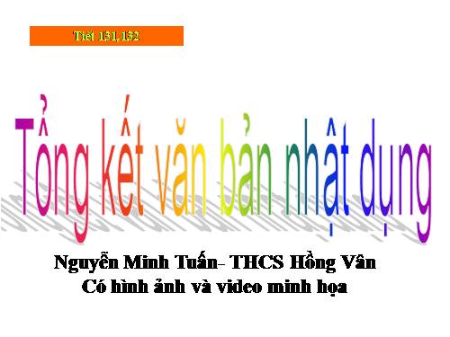 Bài 26. Tổng kết phần văn bản nhật dụng