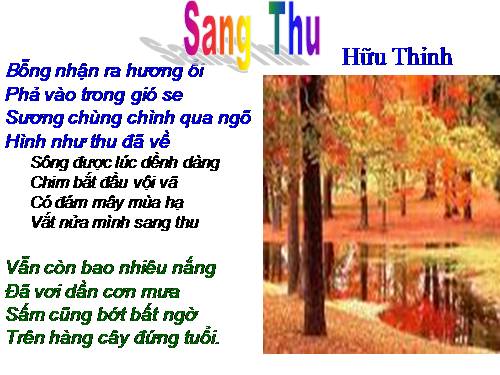 Bài 24. Sang thu