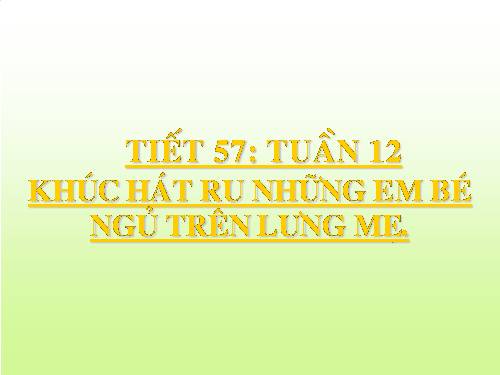 Bài 12. Khúc hát ru những em bé lớn trên lưng mẹ