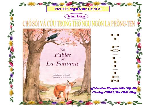 Bài 21. Chó sói và cừu trong thơ ngụ ngôn của La Phông-ten