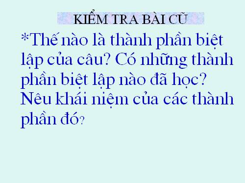 Bài 19. Các thành phần biệt lập