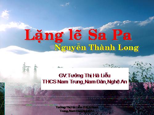 Bài 14. Lặng lẽ Sa Pa