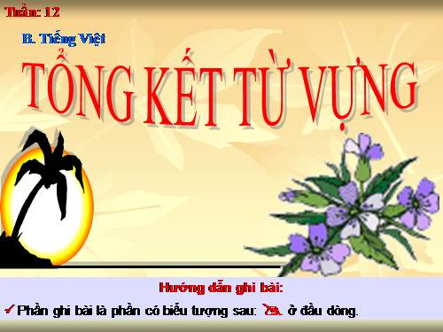 Bài 12. Tổng kết về từ vựng (Luyện tập tổng hợp)