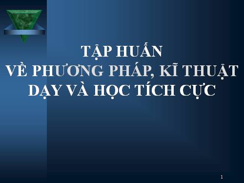 dạy học tích cực