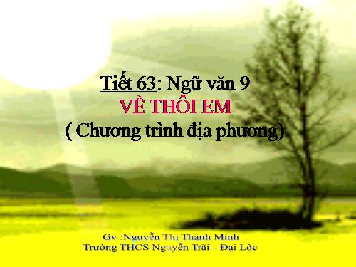 Bài 9. Chương trình địa phương (phần Văn)