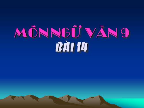 Bài 14. Lặng lẽ Sa Pa