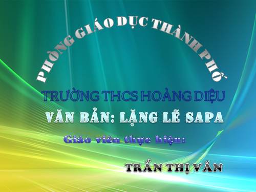 Bài 14. Lặng lẽ Sa Pa