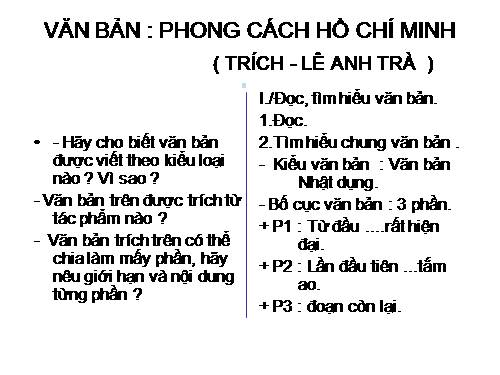 Bài 1. Phong cách Hồ Chí Minh