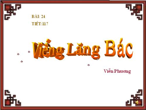 Bài 23. Viếng lăng Bác