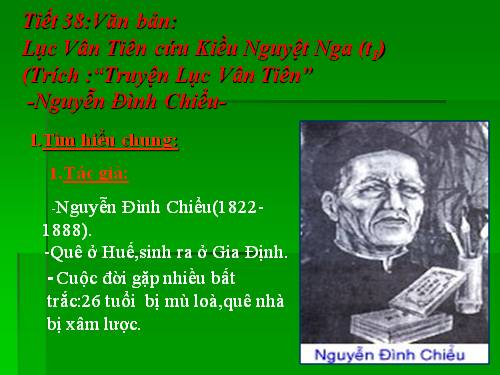 Bài 8. Lục Vân Tiên cứu Kiều Nguyệt Nga