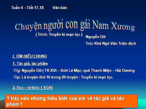 Bài 4. Chuyện người con gái Nam Xương