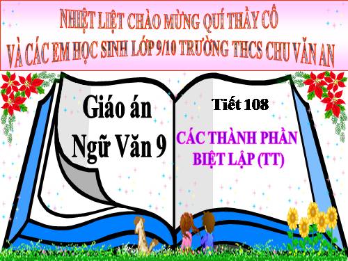 Bài 20. Các thành phần biệt lập (tiếp theo)