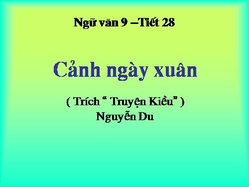 Bài 6. Cảnh ngày xuân