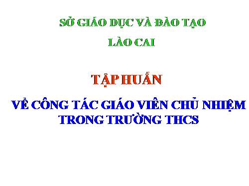 Tài liệu GVCN