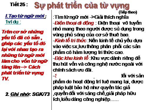 Bài 4. Sự phát triển của từ vựng