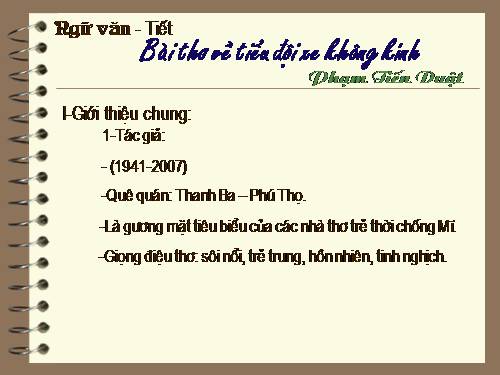 Bài 10. Bài thơ về tiểu đội xe không kính