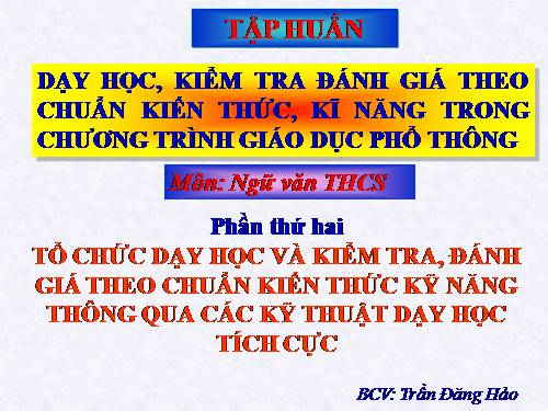 Chuyên đề chuẩn kiến thức môn Ngữ văn