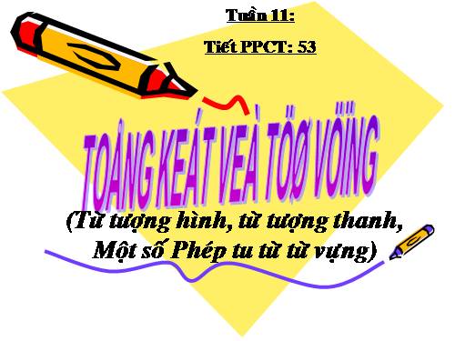 Bài 11. Tổng kết về từ vựng (Từ tượng thanh, tượng hình, một số phép tu từ từ vựng)