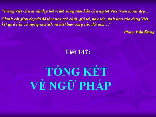 Bài 29. Tổng kết về ngữ pháp